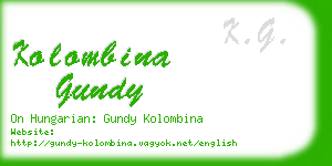 kolombina gundy business card
